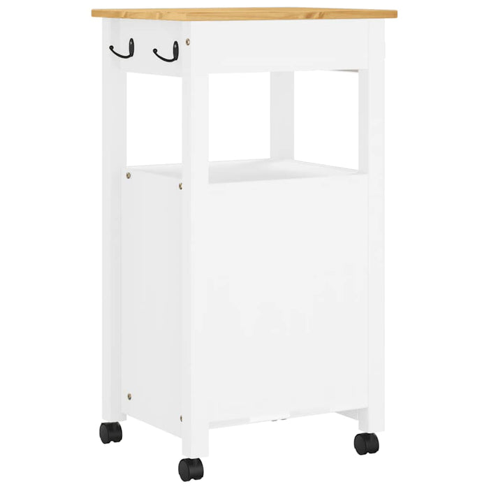 Carrello da Cucina MONZA 48x40x90 cm in Legno Massello di Pino 376090