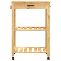 Carrello da Cucina-Scaffale per Cucina MONZA 60x40x88,5 cm in Legno Massello di Pino 951532