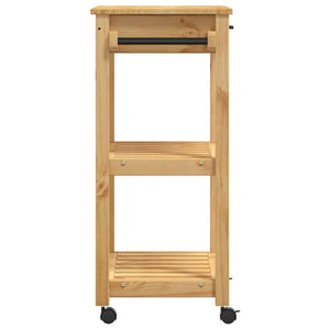Carrello da Cucina-Scaffale per Cucina MONZA 60x40x88,5 cm in Legno Massello di Pino 951532