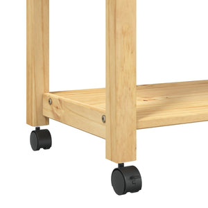 Carrello da Cucina MONZA 60x40x90 cm in Legno Massello di Pino 376094