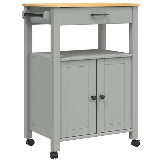 Carrello da Cucina MONZA 60x40x90 cm in Legno Massello di Pino 376098