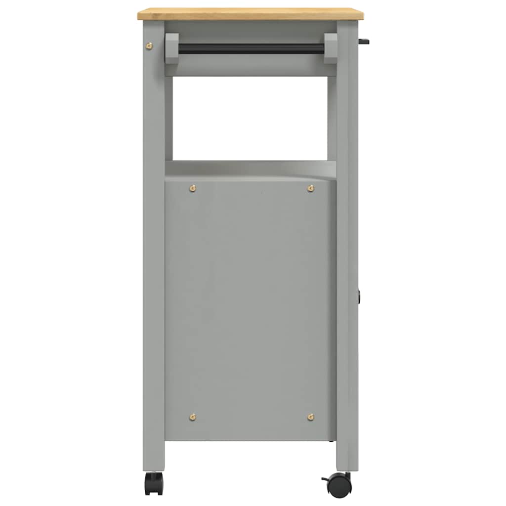Carrello da Cucina-Scaffale per Cucina MONZA 60x40x88,5 cm in Legno Massello di Pino 243846