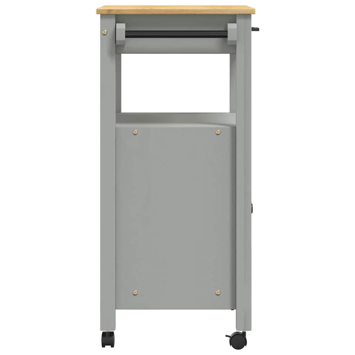 Carrello da Cucina-Scaffale per Cucina MONZA 60x40x88,5 cm in Legno Massello di Pino 243846