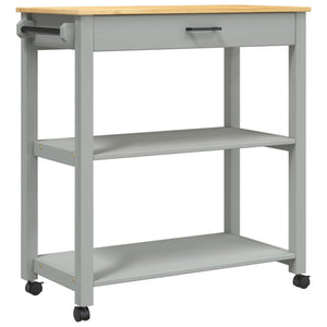 Carrello da Cucina MONZA 84x40x90 cm in Legno Massello di Pino 376104