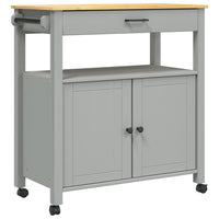 Carrello da Cucina-Scaffale per Cucina MONZA 84x40x88,5 cm in Legno Massello di Pino 670738