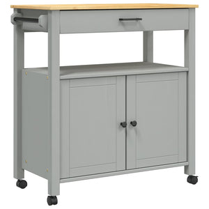 Carrello da Cucina-Scaffale per Cucina MONZA 84x40x88,5 cm in Legno Massello di Pino 670738