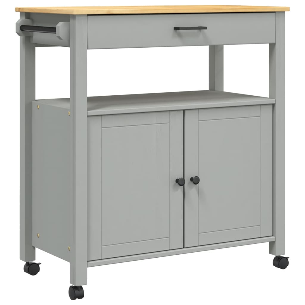 Carrello da Cucina MONZA 84x40x90 cm in Legno Massello di Pinocod mxl 86651