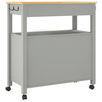 Carrello da Cucina-Scaffale per Cucina MONZA 84x40x88,5 cm in Legno Massello di Pino 670738