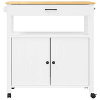 Carrello da Cucina MONZA 84x40x90 cm in Legno Massello di Pino 376108