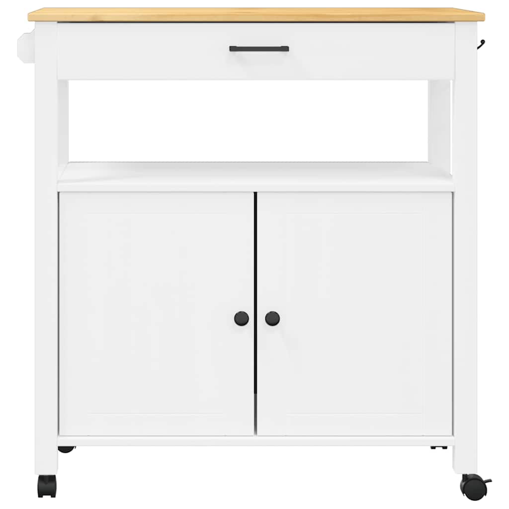 Carrello da Cucina-Scaffale per Cucina MONZA 84x40x88,5 cm in Legno Massello di Pino 502511