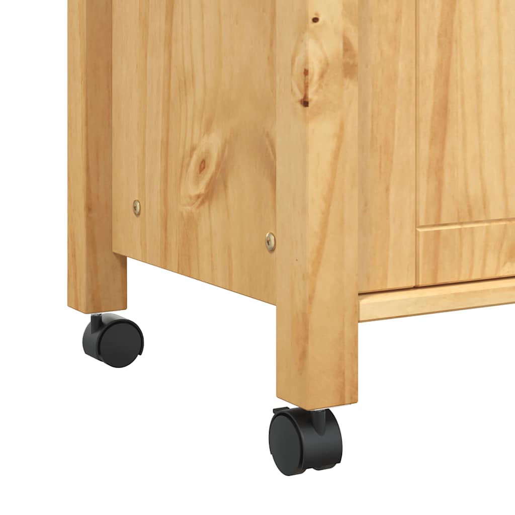 Carrello da Cucina-Scaffale per Cucina MONZA 84x40x88,5 cm in Legno Massello di Pino 595666