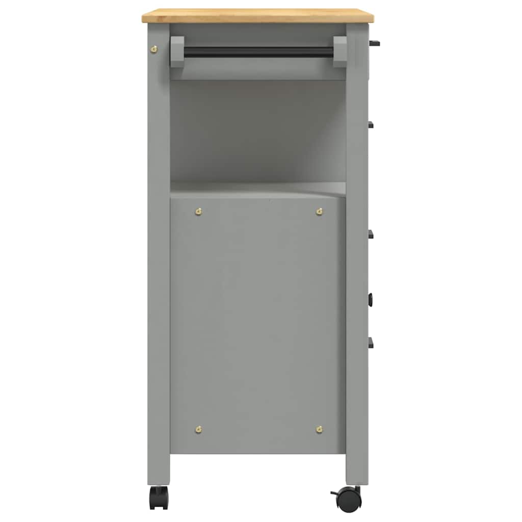 Carrello da Cucina-Scaffale per Cucina MONZA 84x40x88,5 cm in Legno Massello di Pino 898010