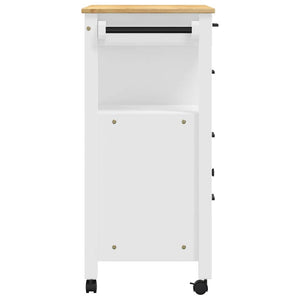 Carrello da Cucina-Scaffale per Cucina MONZA 84x40x88,5 cm in Legno Massello di Pino 981703