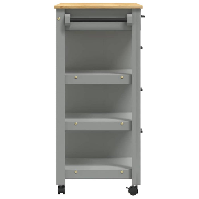 Carrello da Cucina-Scaffale per Cucina MONZA 84x40x88,5 cm in Legno Massello di Pino 828480