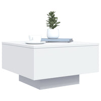 Tavolino da Salotto Bianco 55x55x31 cm in Legno Multistrato 836567