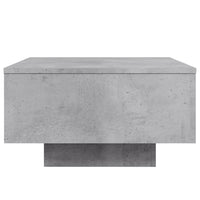 Tavolino da Soggiorno con Luci LED Grigio Cemento 55x55x31 cm 836577