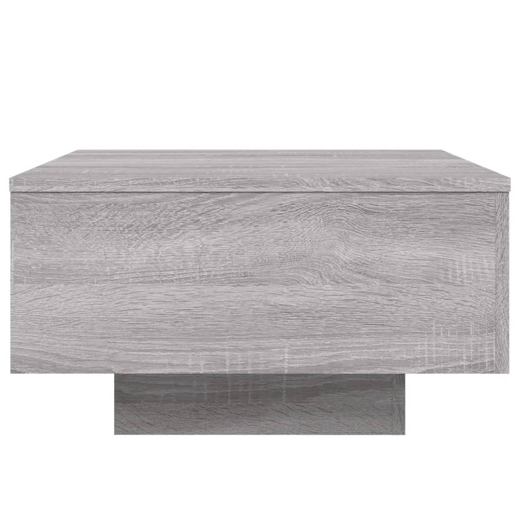 Tavolino da Soggiorno con Luci LED Grigio Sonoma 55x55x31 cm 836579
