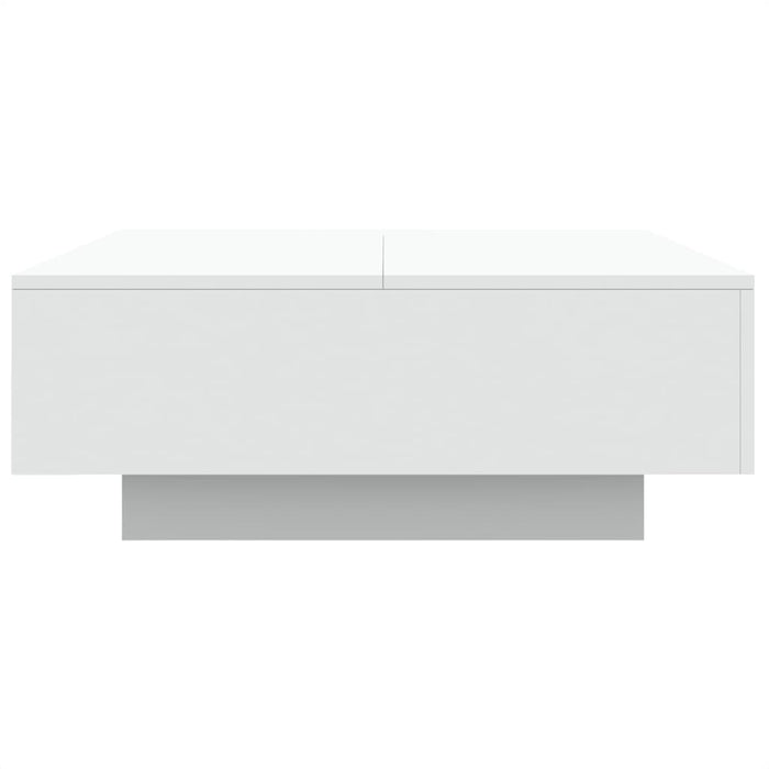 Tavolino da Salotto Bianco 80x80x31 cm in Legno Multistrato 836581