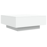 Tavolino da Salotto Bianco 80x80x31 cm in Legno Multistrato 836581