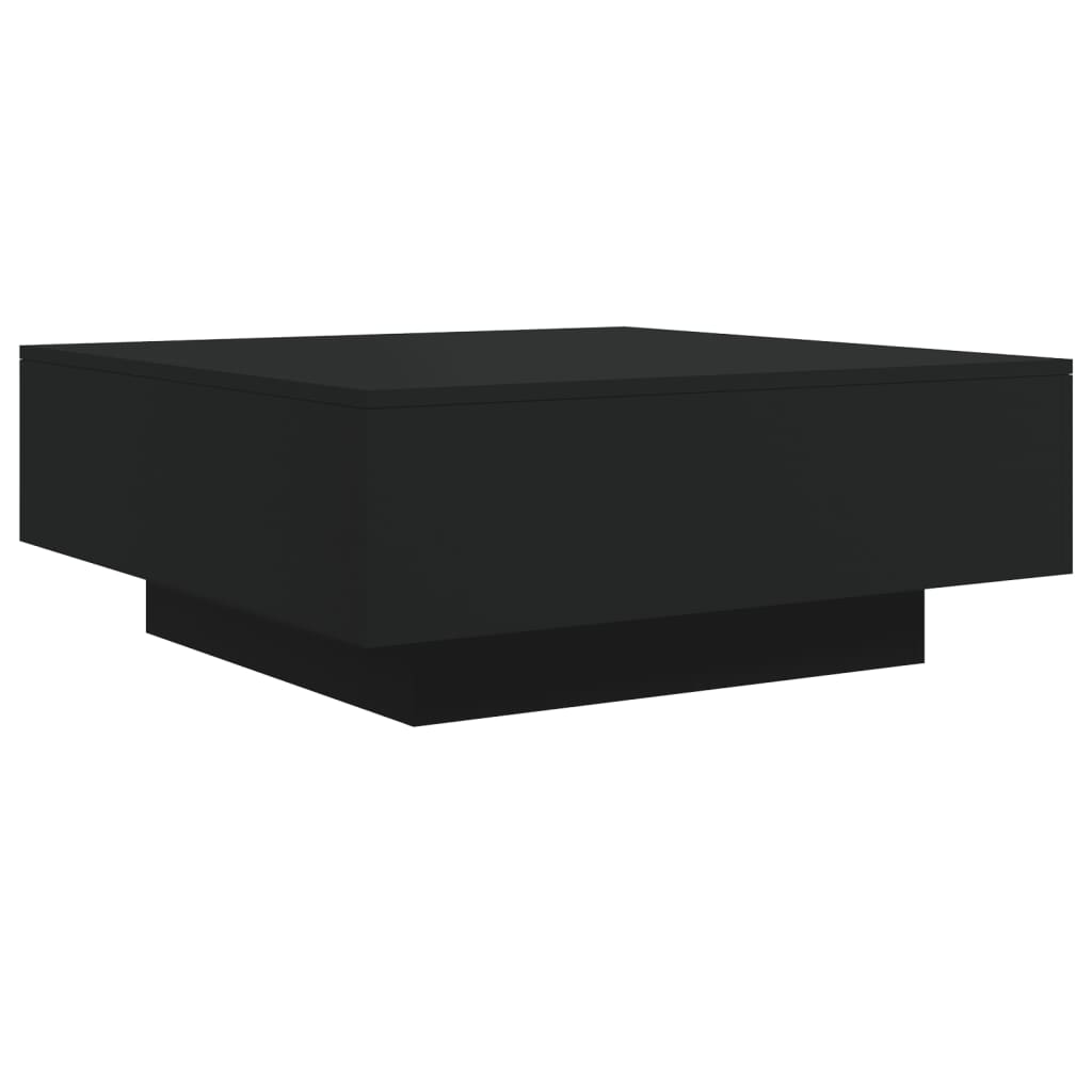 Tavolino da Salotto Nero 80x80x31 cm in Legno Multistrato 836582
