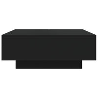 Tavolino da Salotto Nero 80x80x31 cm in Legno Multistrato 836582