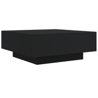 Tavolino da Salotto Nero 80x80x31 cm in Legno Multistrato 836582