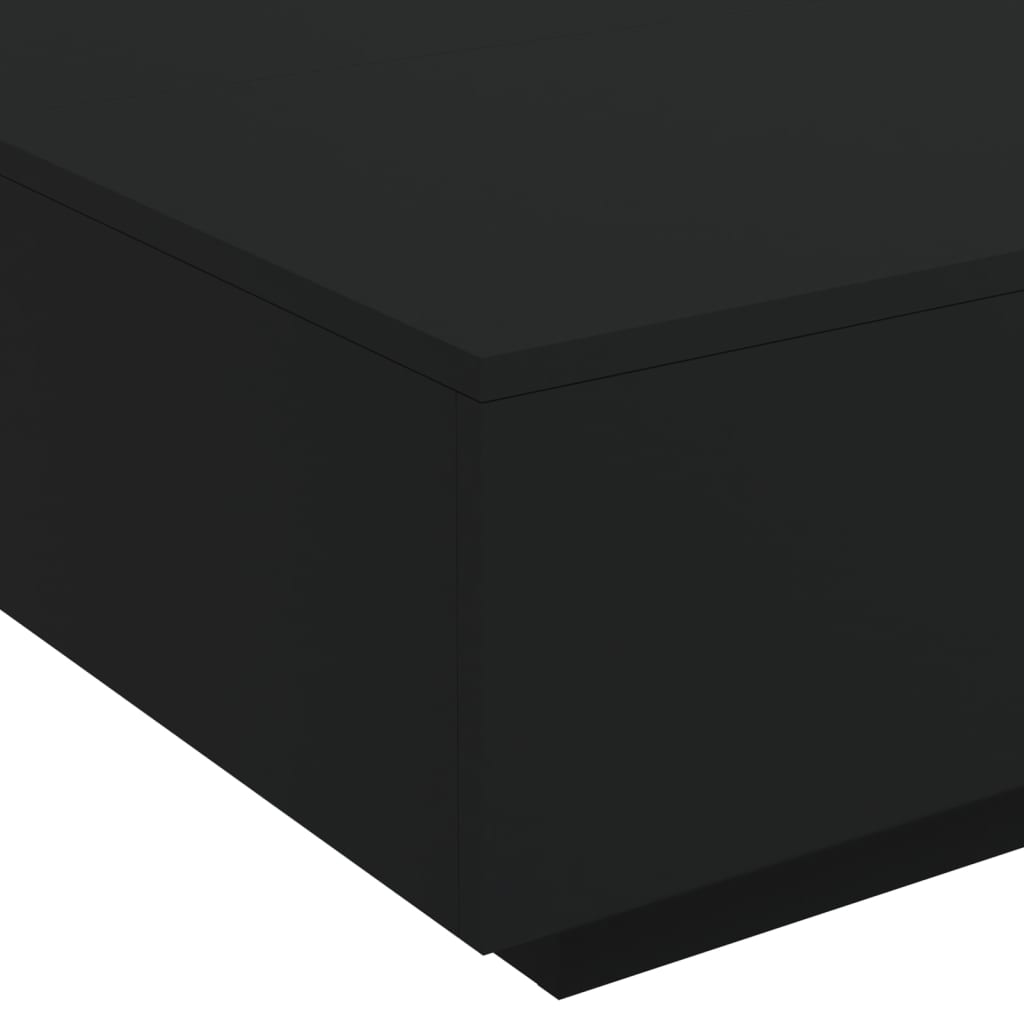Tavolino da Salotto Nero 80x80x31 cm in Legno Multistrato 836582