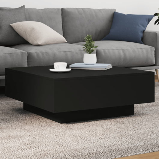 Tavolino da Salotto Nero 80x80x31 cm in Legno Multistratocod mxl 86073
