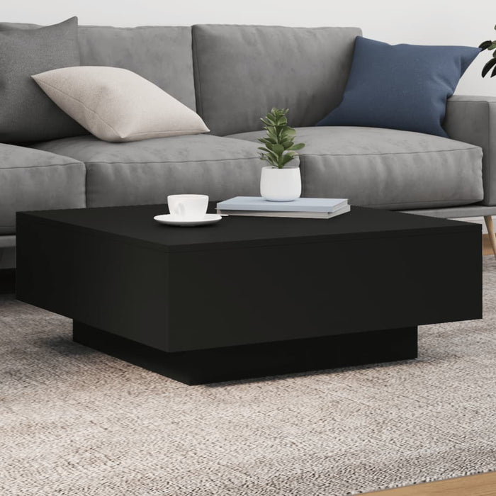 Tavolino da Salotto Nero 80x80x31 cm in Legno Multistratocod mxl 86073