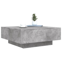 Tavolino Salotto Grigio Cemento 80x80x31 cm Legno Multistrato 836584