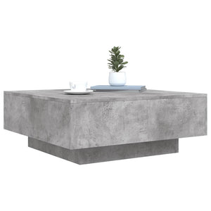 Tavolino Salotto Grigio Cemento 80x80x31 cm Legno Multistrato 836584