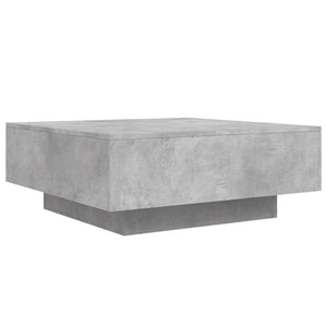 Tavolino Salotto Grigio Cemento 80x80x31 cm Legno Multistrato 836584