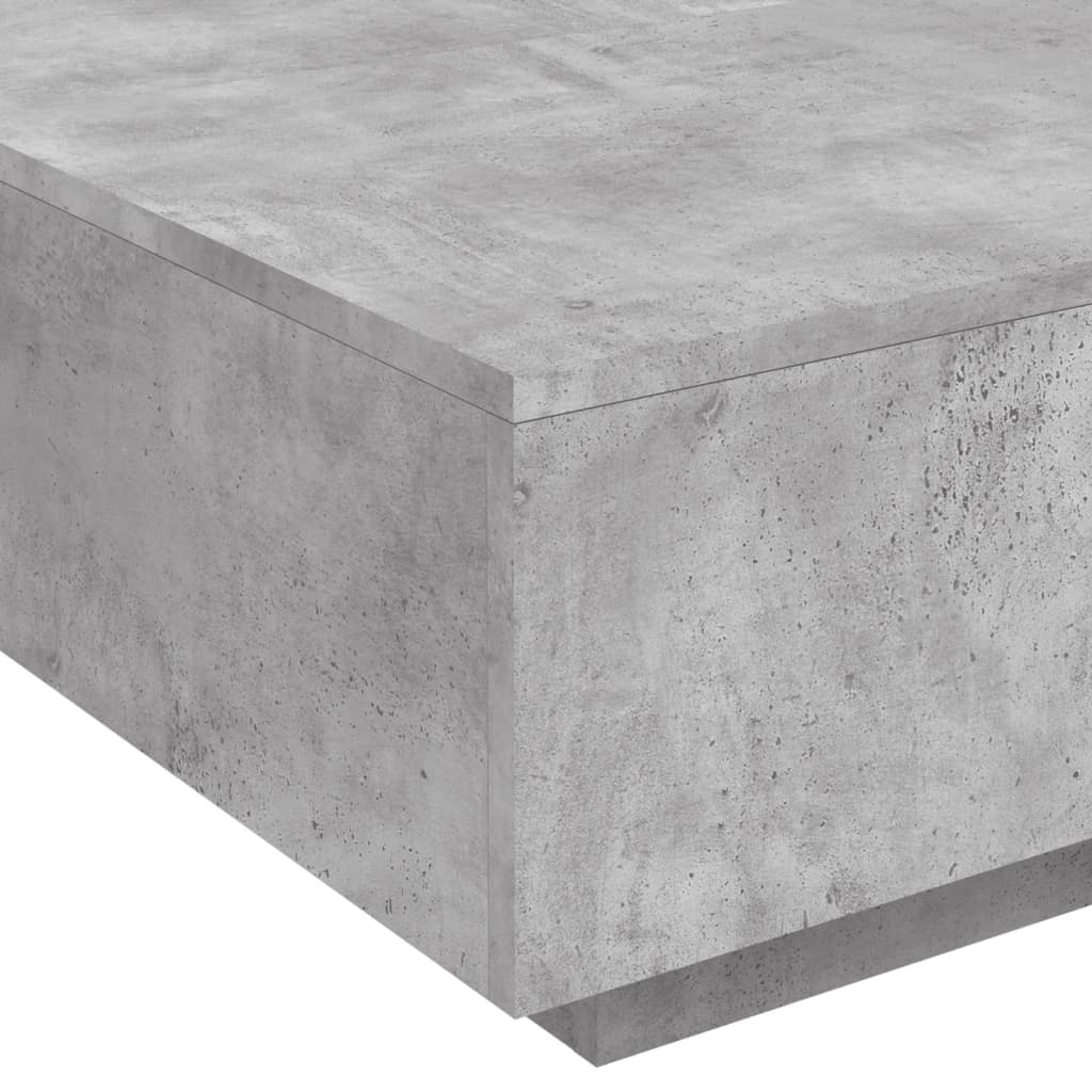 Tavolino Salotto Grigio Cemento 80x80x31 cm Legno Multistrato 836584