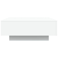 Tavolino da Soggiorno con Luci LED Bianco 80x80x31 cm 836588
