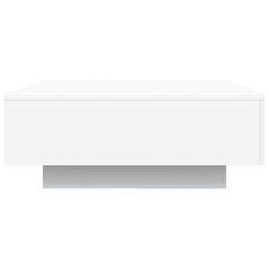 Tavolino da Soggiorno con Luci LED Bianco 80x80x31 cm 836588