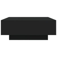 Tavolino da Soggiorno con Luci LED Nero 80x80x31 cm 836589