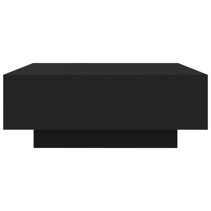 Tavolino da Soggiorno con Luci LED Nero 80x80x31 cm 836589