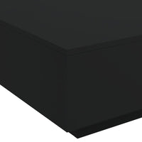 Tavolino da Soggiorno con Luci LED Nero 80x80x31 cm 836589