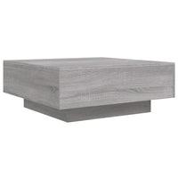Tavolino da Soggiorno con Luci LED Grigio Sonoma 80x80x31 cm 836593