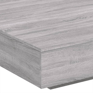 Tavolino Salotto-Tavolino da Soggiorno Grigio Sonoma 100x100x31 cm Legno Multistrato