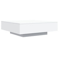 Tavolino da Soggiorno con Luci LED Bianco 100x100x31 cm 836602