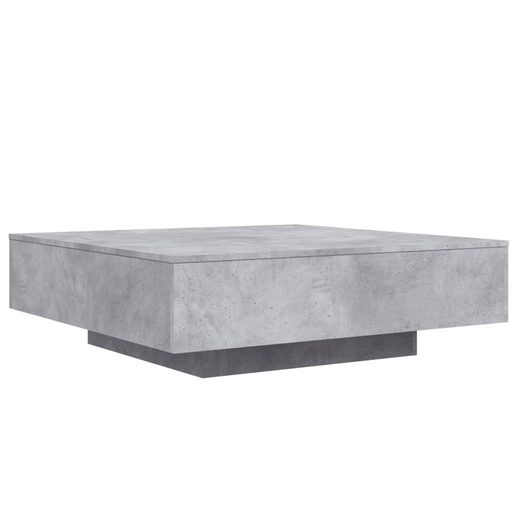 Tavolino da Soggiorno con Luci LED Grigio Cemento 100x100x31 cmcod mxl 110050