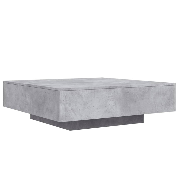 Tavolino da Soggiorno con Luci LED Grigio Cemento 100x100x31 cmcod mxl 110050