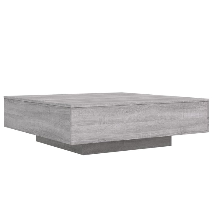 Tavolino da Soggiorno con Luci LED Grigio Sonoma 100x100x31 cm 836607