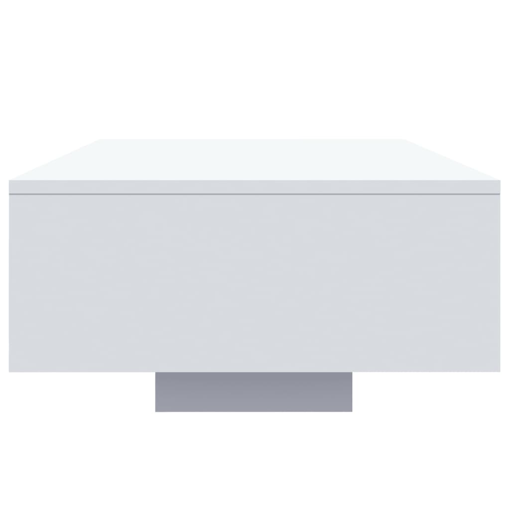 Tavolino da Soggiorno con Luci LED Bianco 85x55x31 cm 836609