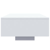 Tavolino da Soggiorno con Luci LED Bianco 85x55x31 cm 836609