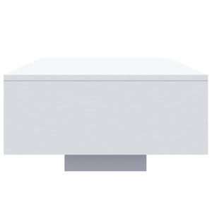 Tavolino da Soggiorno con Luci LED Bianco 85x55x31 cm 836609