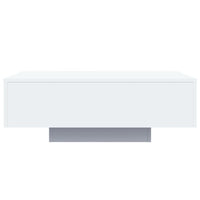Tavolino da Soggiorno con Luci LED Bianco 85x55x31 cm 836609