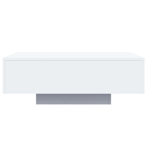 Tavolino da Soggiorno con Luci LED Bianco 85x55x31 cm 836609
