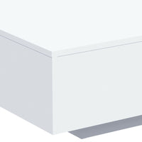 Tavolino da Soggiorno con Luci LED Bianco 85x55x31 cm 836609